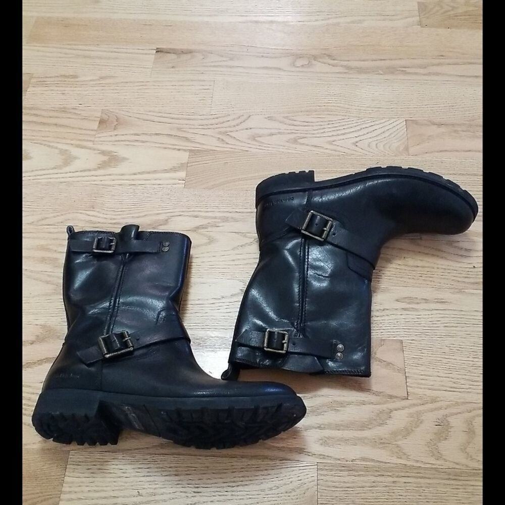 CALVIN KLEIN JEANS MEN'S THEO LEATHER‎ BOOTS SZ  10